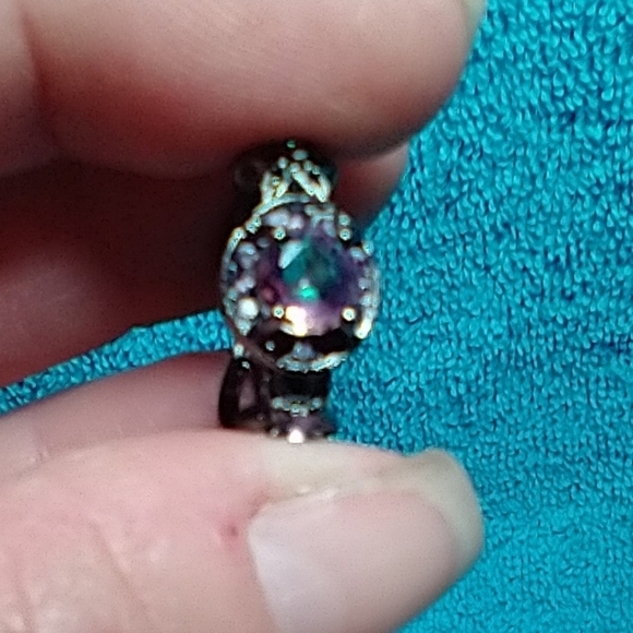 Black purple stone ring - Picture 4 of 7